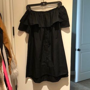 Bebe black off shoulder mini dress